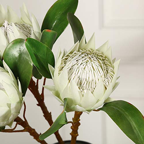 アーティフィシャルフラワーブーケ（プロテア ホワイト&グリーン）